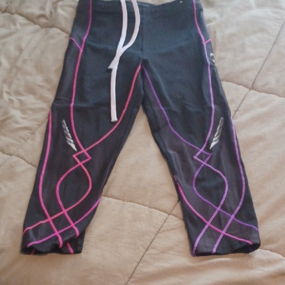 CW-X Women's Leggings with Pink and Purple Accents
